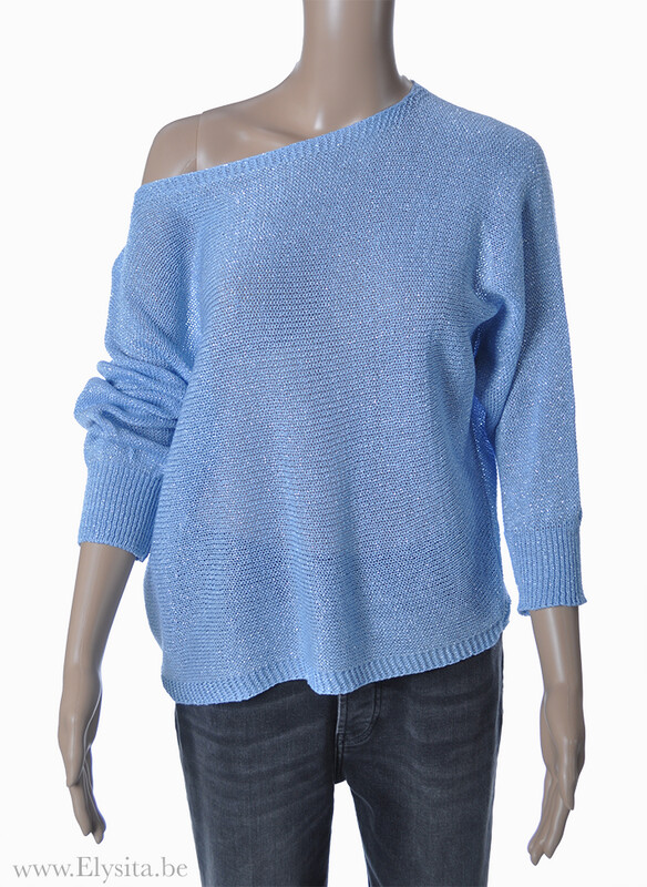 Trui met rugdetail | Lichtblauw