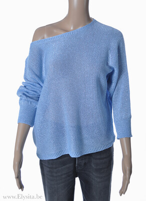 Trui met rugdetail | Lichtblauw