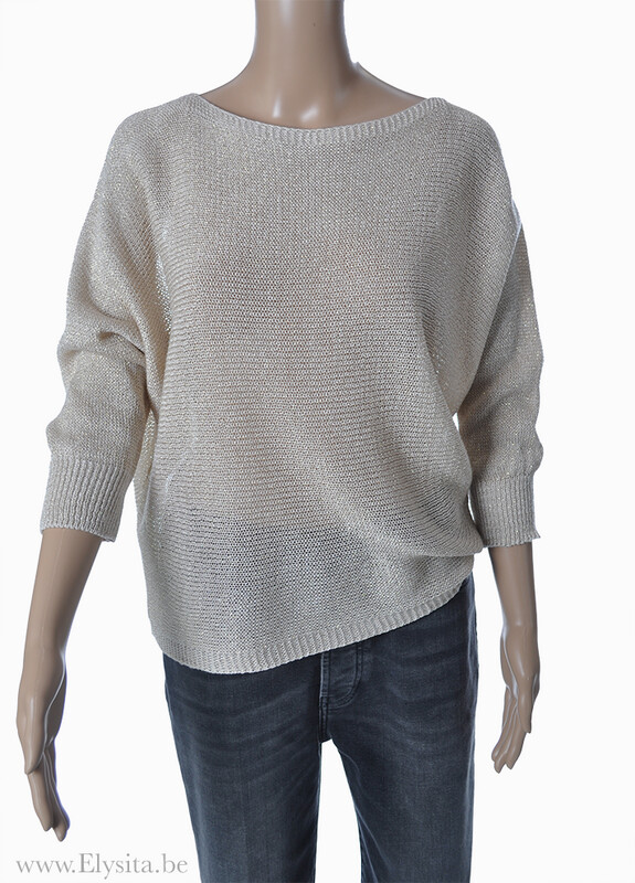 Trui met rugdetail | Beige