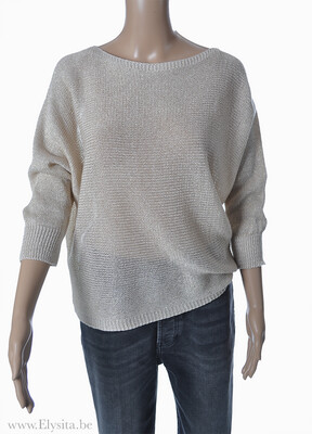 Trui met rugdetail | Beige