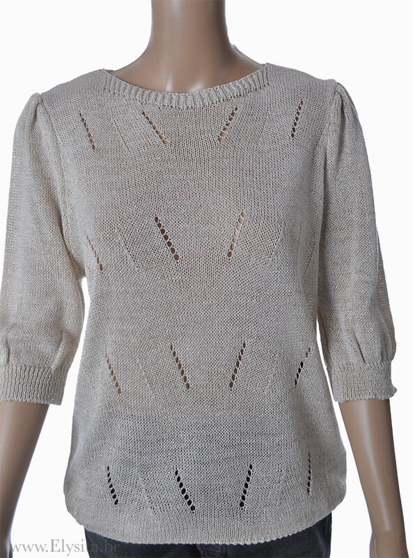 Fijngebreide Glitter trui | Beige