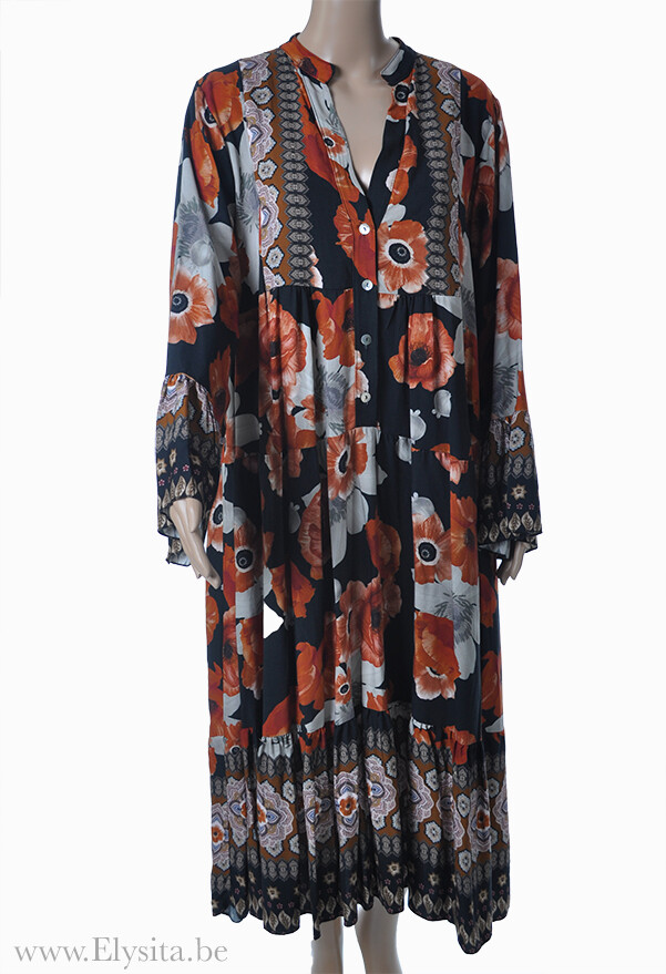 Losvallende Jurk | Meerkleurig