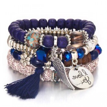 Bohemian armband | Blauw
