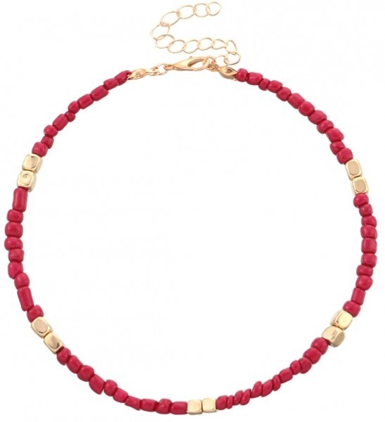 Enkelbandje beads | Bordeaux