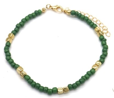 Enkelbandje beads | Groen