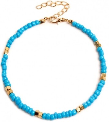 Enkelbandje beads | Turquoise