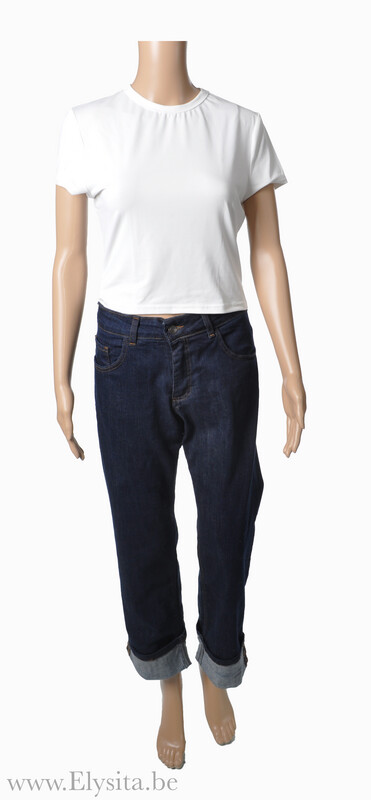 Jeans met omgeslagen zoom