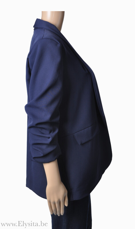 Blazer driekwart mouwen | Donkerblauw