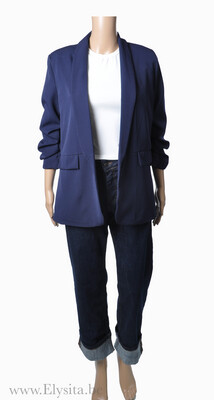 Blazer driekwart mouwen | Donkerblauw