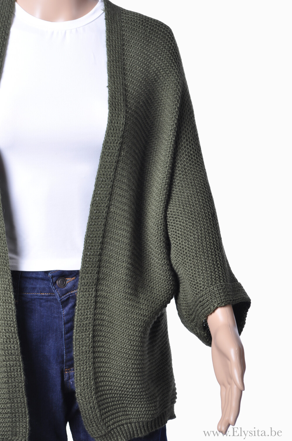 Gebreide cardigan | Groen