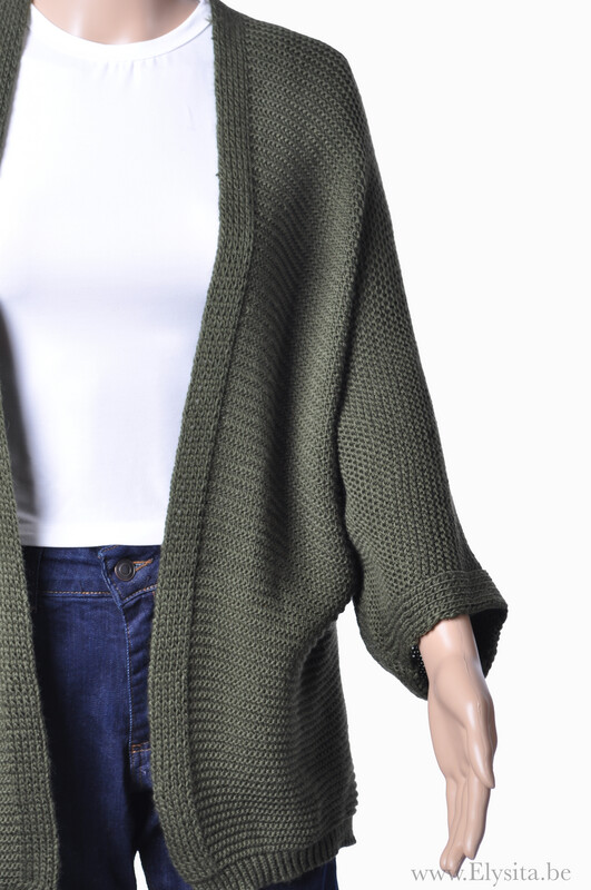 Gebreide cardigan | Groen