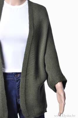 Gebreide cardigan | Groen