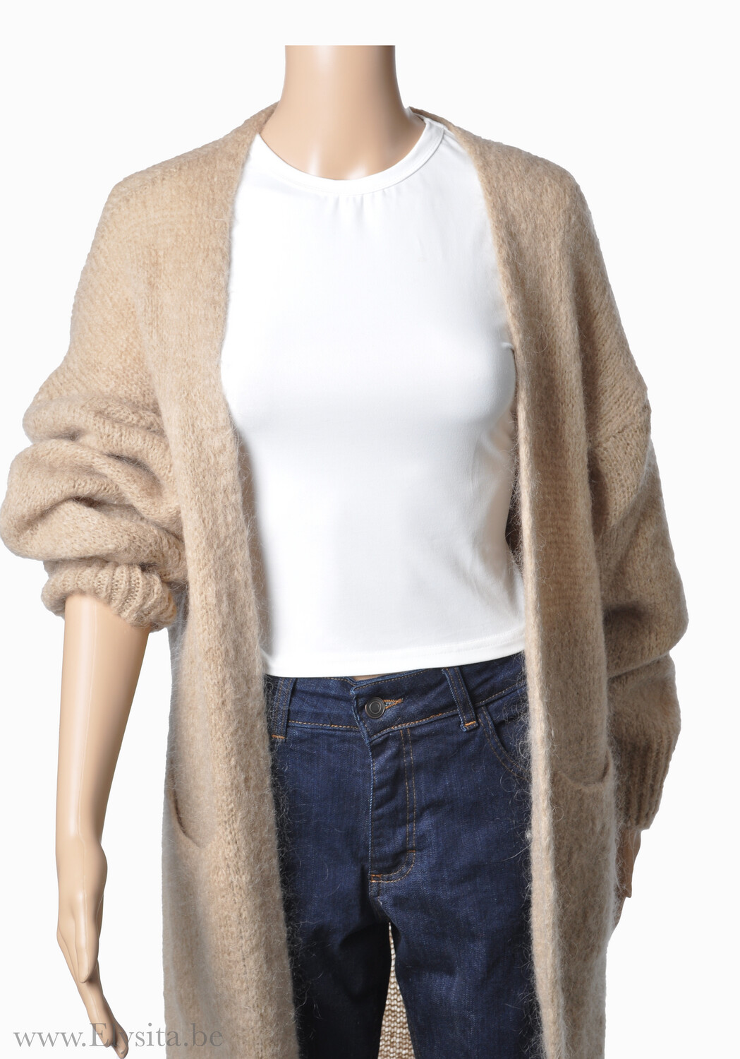 Oversized Mohairmix  Cardigan | Beige