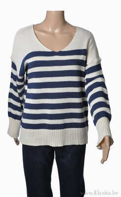 Gestreepte Trui V-hals