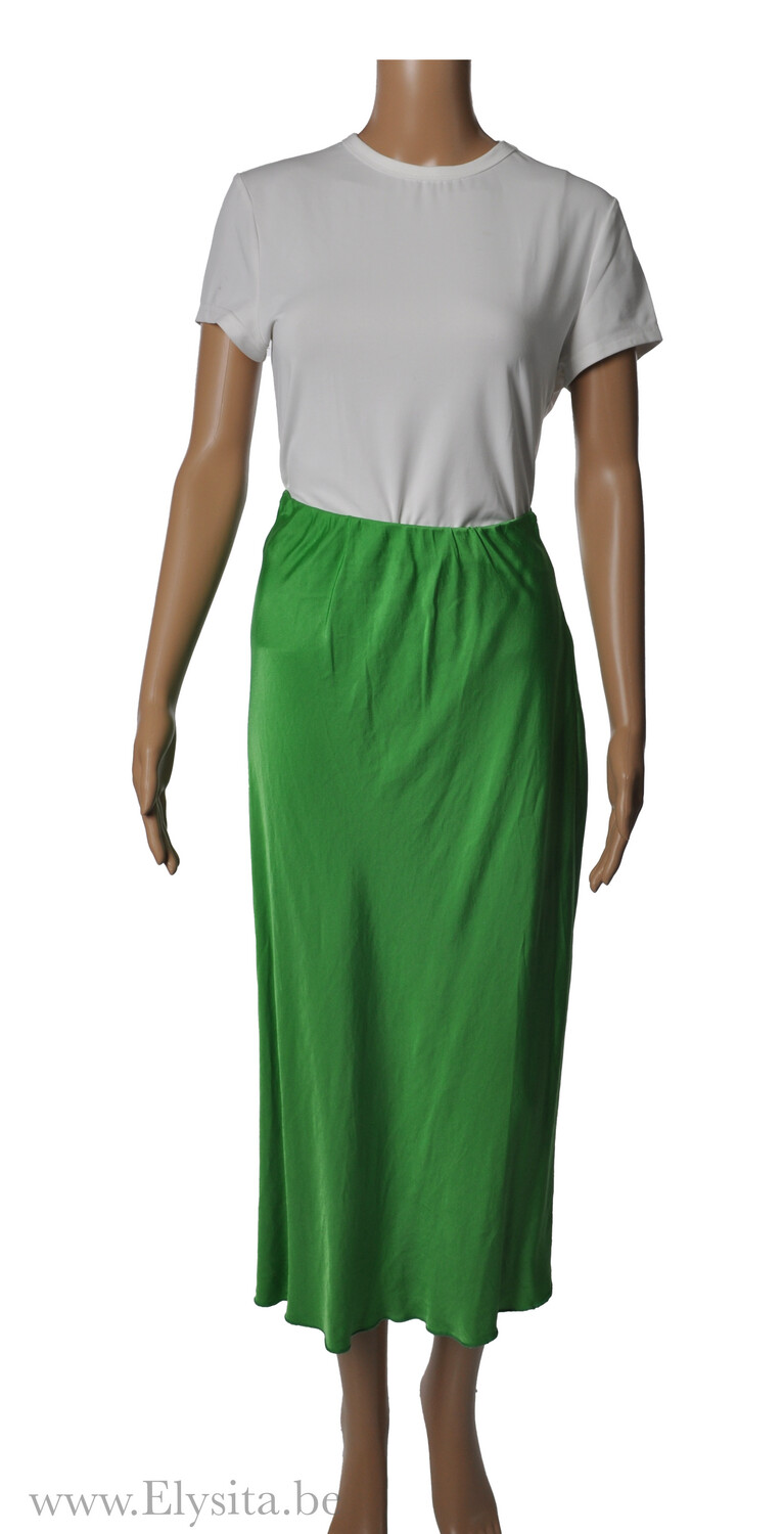 Satijnen rok | Groen