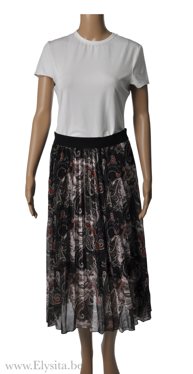 Plissé Rok met print | Meerkleurig