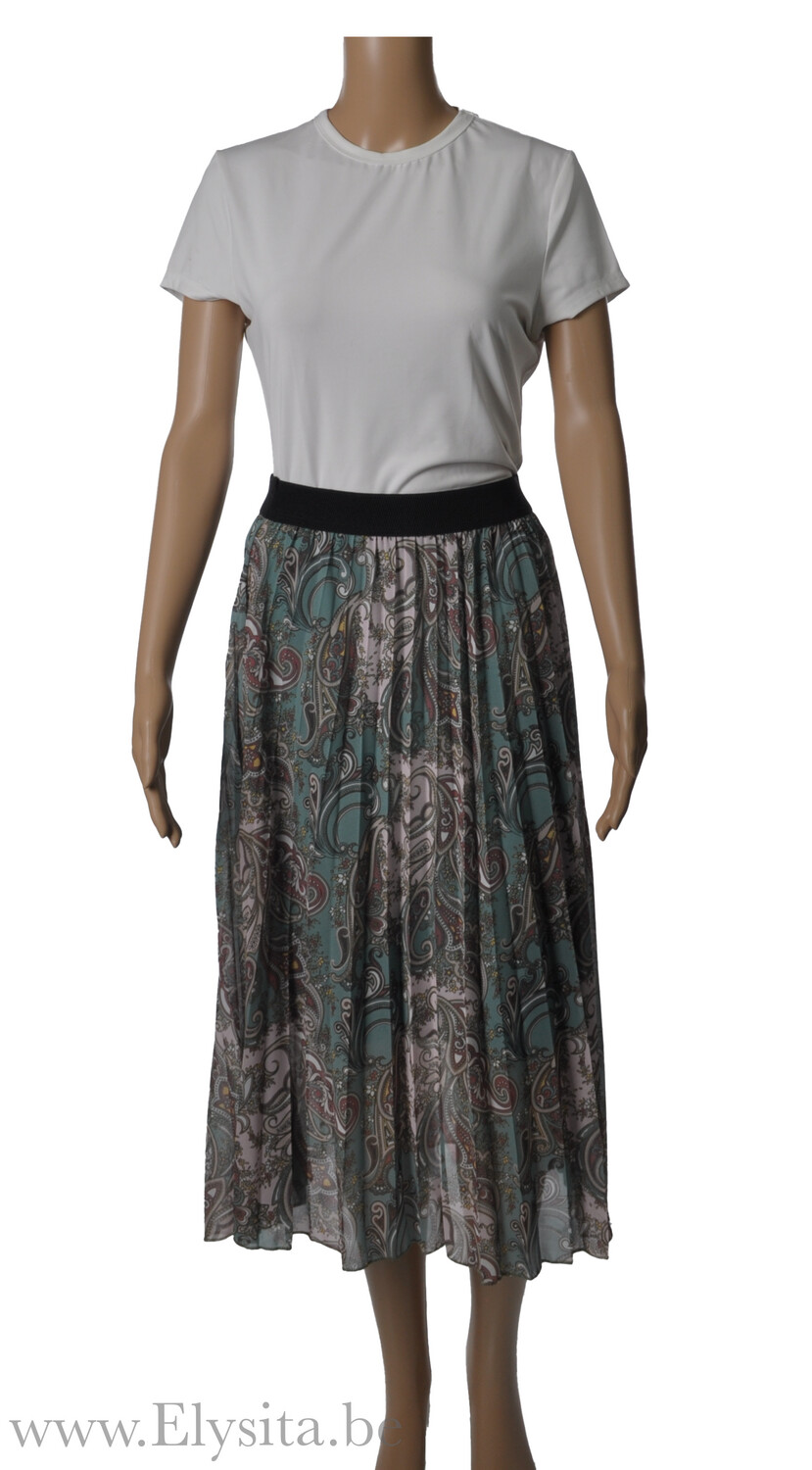 Plissé Rok met print | Meerkleurig