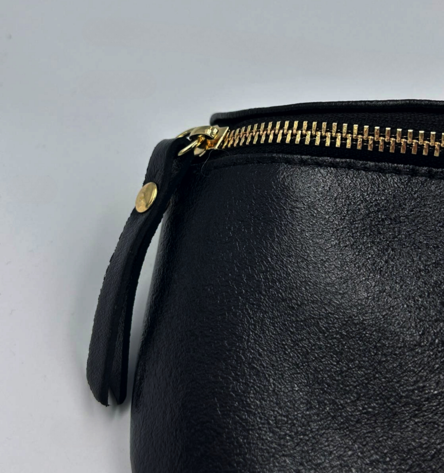 Lederen heuptas | Zwart