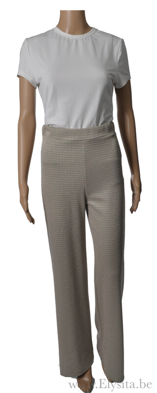 Broek met retro print | Groen