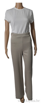 Broek met retro print | Groen