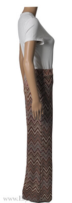 Broek met Retro Print | Bruin
