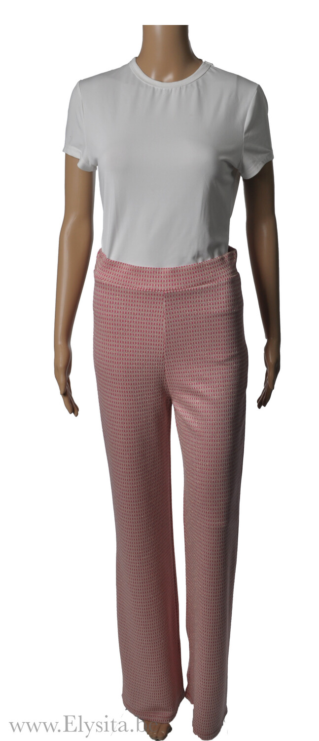 Broek met retro print | Rood