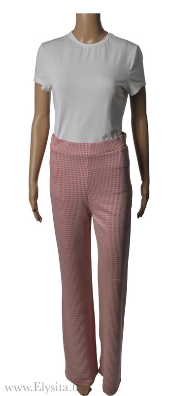 Broek met retro print | Rood