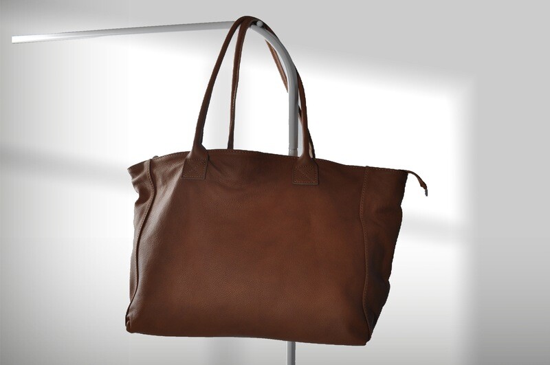 Leren Dames Shopper | Cognac