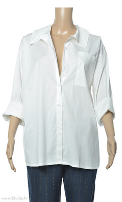 Oversized Hemd met rugdetail / Wit