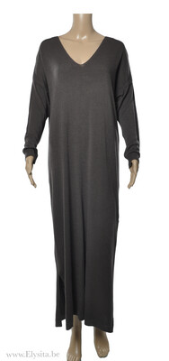 Fijngebreide V-hals Jurk