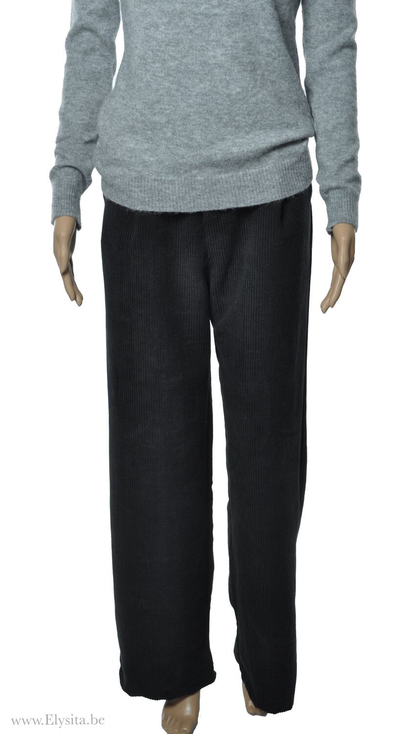 Ribfluweel Broek / Zwart