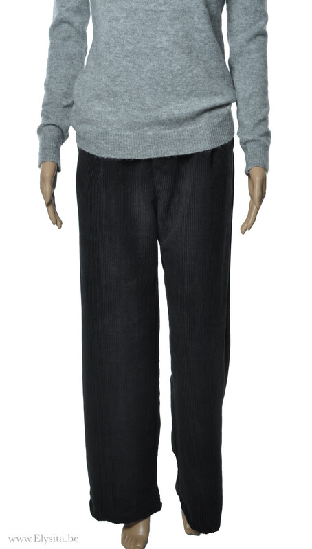 Ribfluweel Broek / Zwart