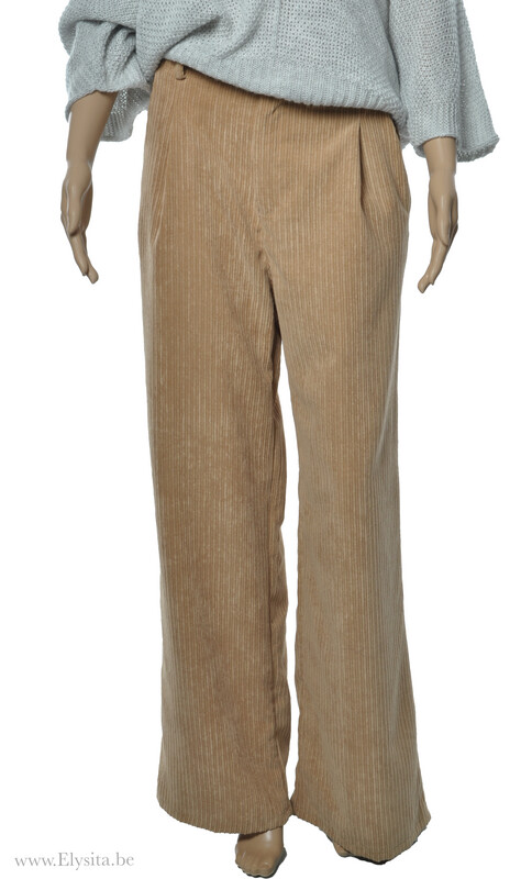 Ribfluweel Broek / Beige
