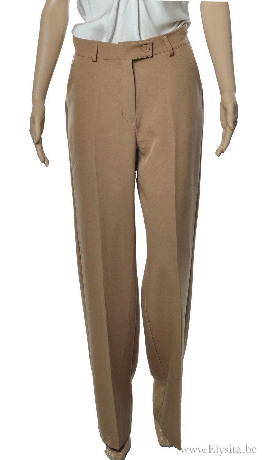 Geklede Wide Leg Broek / Beige