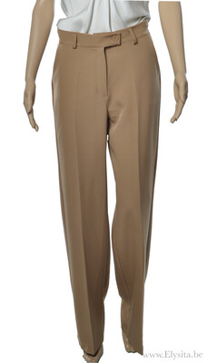Geklede Wide Leg Broek / Beige