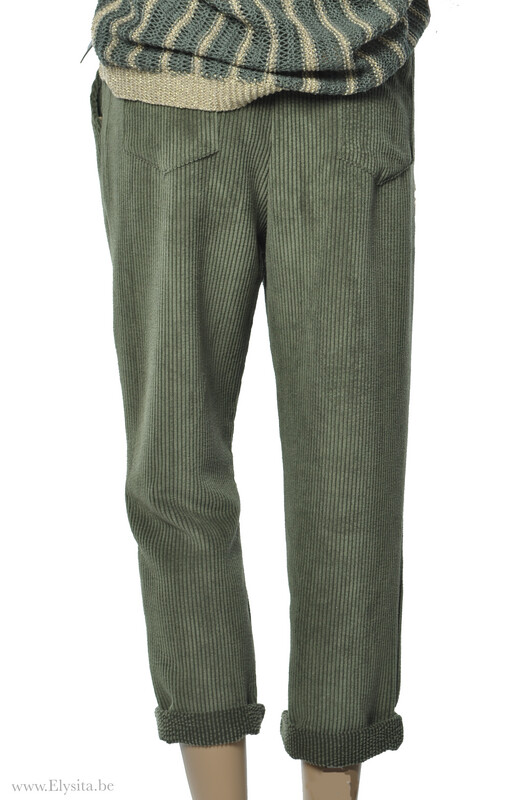 Ribfluweel Broek met Riem