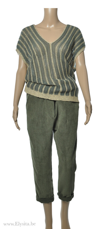 Ribfluweel Broek met Riem