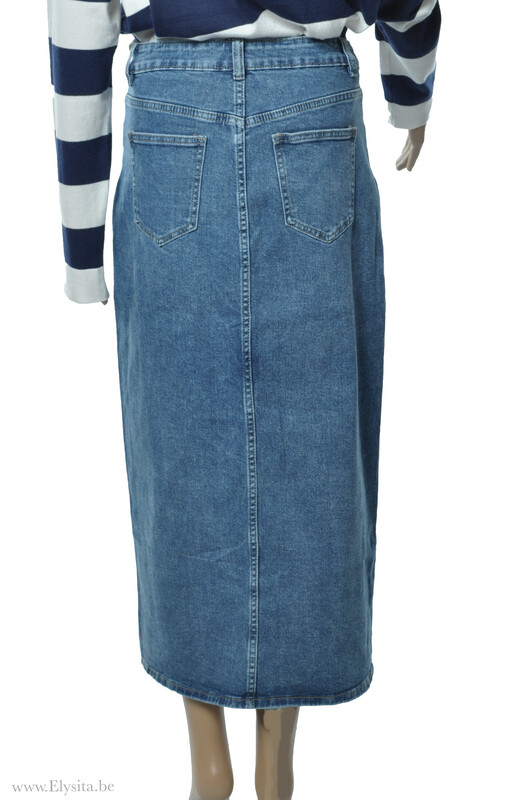 Jeansrok met spleet