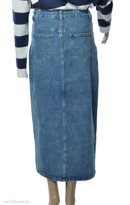 Jeansrok met spleet