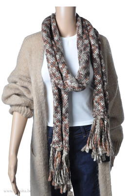 Wollen Sjaal | Bruin-Beige