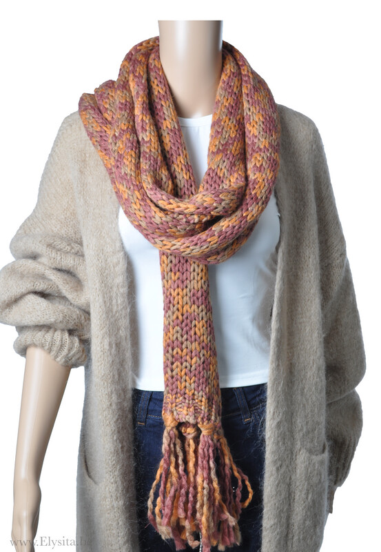 Wollen Sjaal | Oranje-Rood