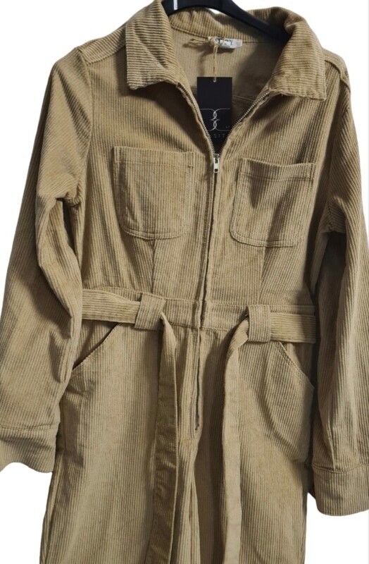 Jumpsuit Ribfluweel / Creme