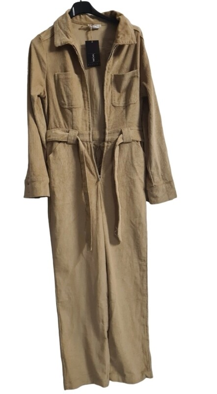 Jumpsuit Ribfluweel / Creme