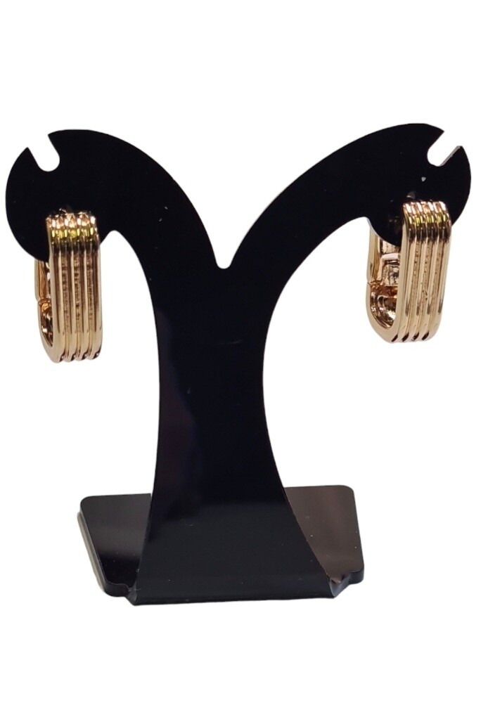 Gouden oorbel rechthoekig