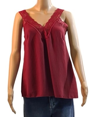 Kanten topje / Bordeaux