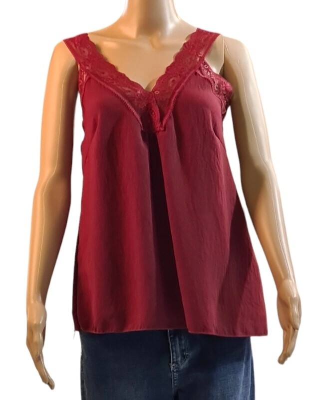 Kanten topje / Bordeaux