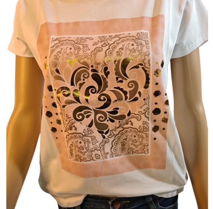 T-shirt met print / Roos