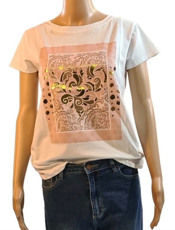T-shirt met print / Roos