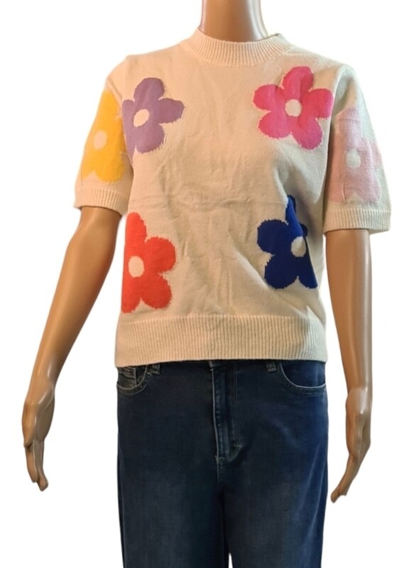 Trui met bloemenmotief