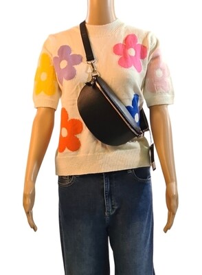 Lederen heuptas / Zwart